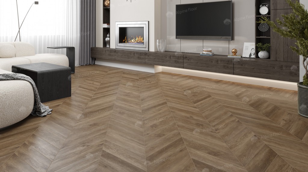 LVT плитка  Макадамия Шеврон Chevron