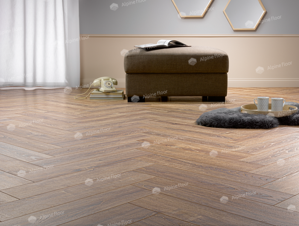 Ламинат Дуб Лазурный Елка европейская Herringbone 12 BR Balearic oak 622